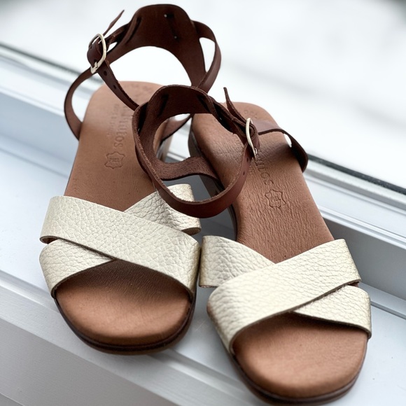 Brand new sandals made in Spain - size 37 fits small - Picture 1 of 3